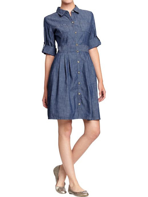 Chambray shirt dress - NYC Recessionista