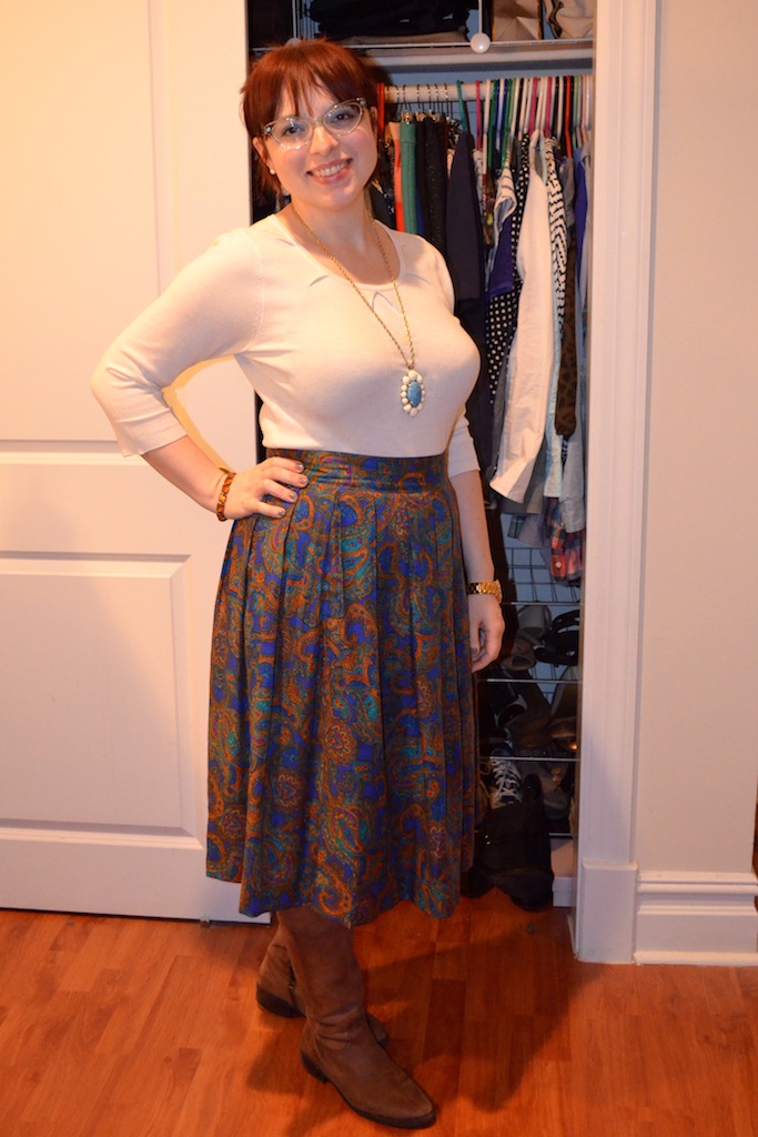 What NYC Recessionista Wears: vintage skirt