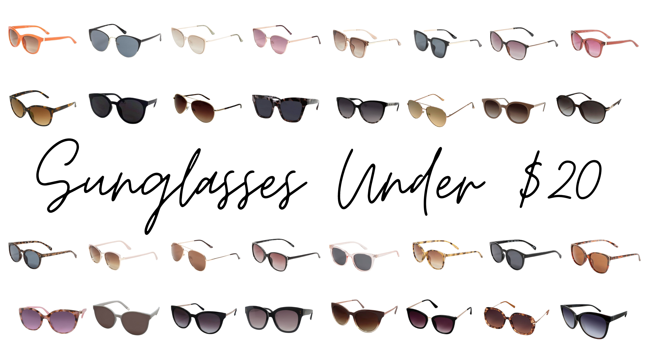 Sunglasses under hot sale 20